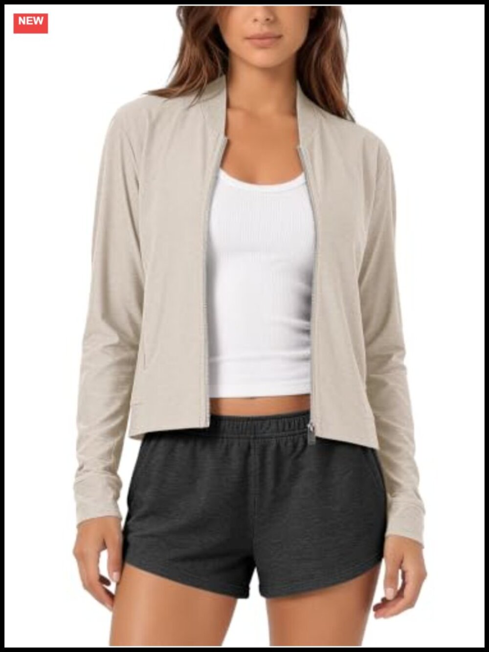 Women's Performance Full Zip Track Jacket UPF 50+ Athletic Athletic Top